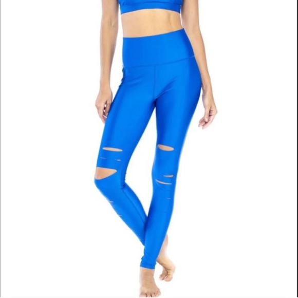 Electric Yoga Blue Slash Legging Size Women's Medium NEW with Tag - Picture 1 of 15